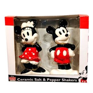 DISNEY MICKEY & MINNIE MOUSE SALT & PEPPER SHAKERS